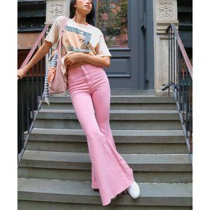 FREE PEOPLE Just Float On Flare Jeans / Pasadena Pink